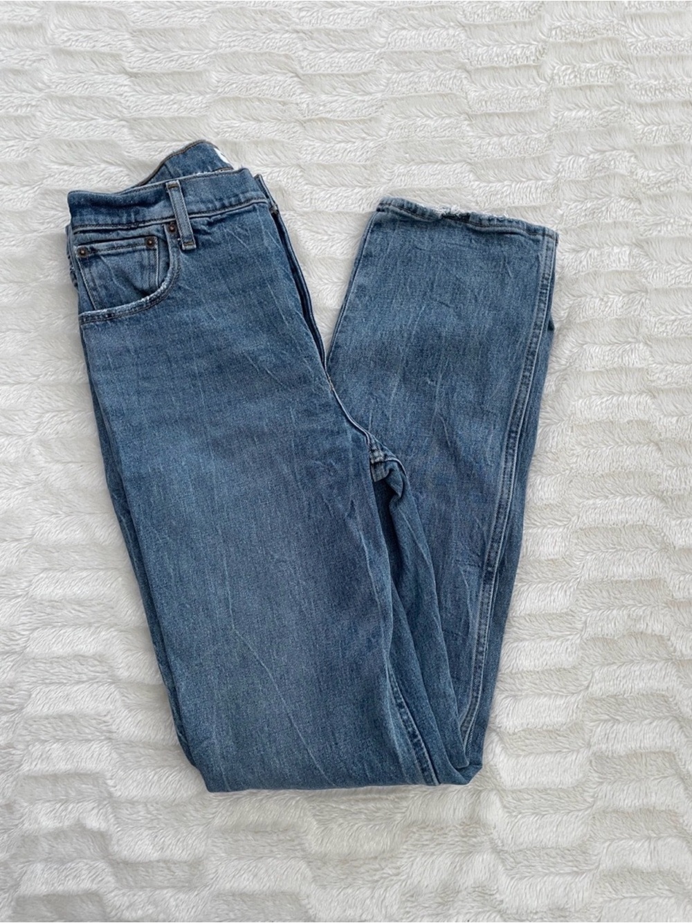 Abercrombie & Fitch Straight-Leg Jeans in Medium Blue Wash